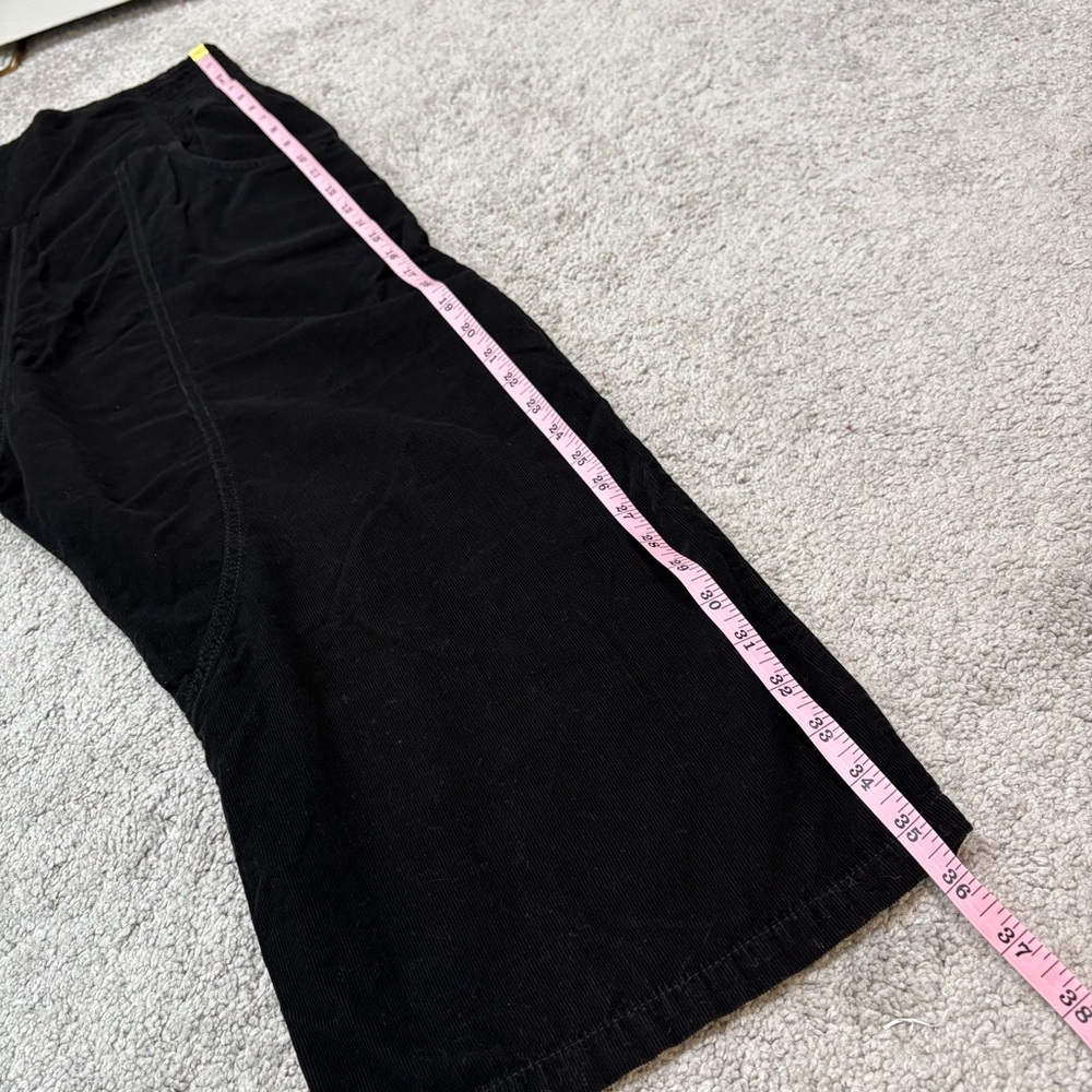 Free People Black Cropped Wide-Leg Smocked Waist Pants - Picture 10 of 13